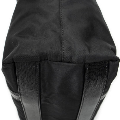 Prada Zip Shopping Tote Black Nylon Canvas — view 8