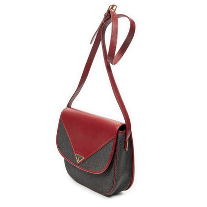 Saint Laurent Vintage Flap Crossbody Red Gray Van Gogh Canvas — view 2