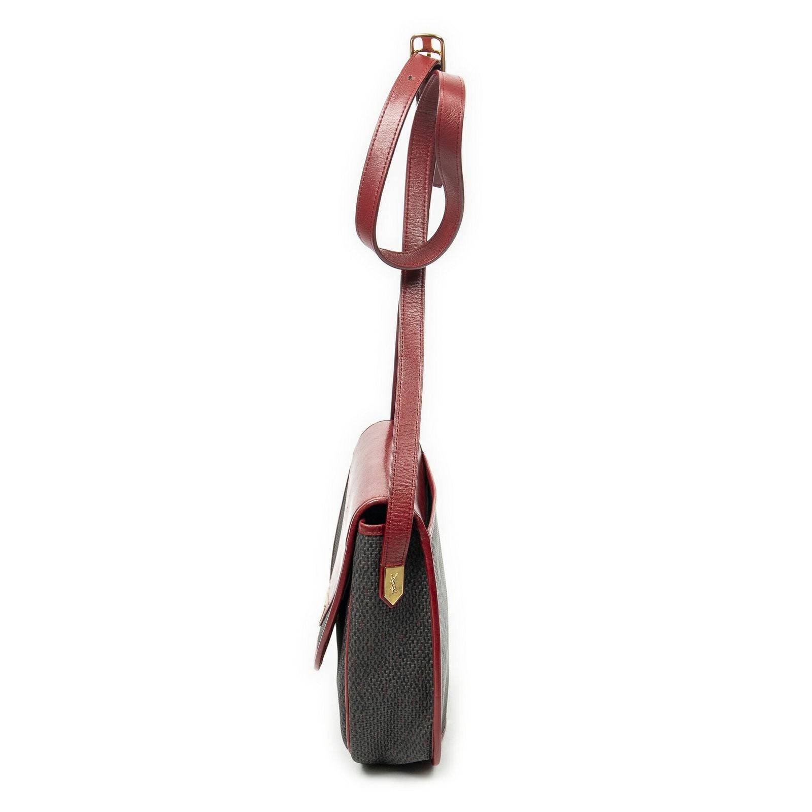Saint Laurent Vintage Flap Crossbody Red Gray Van Gogh Canvas — view 3