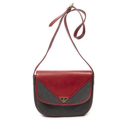 Saint Laurent Vintage Flap Crossbody Red Gray Van Gogh Canvas