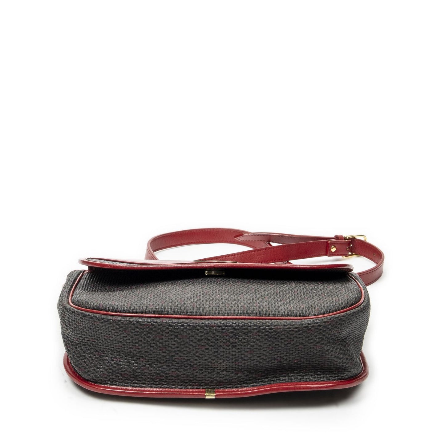 Saint Laurent Vintage Flap Crossbody Red Gray Van Gogh Canvas — view 6