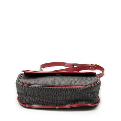 Saint Laurent Vintage Flap Crossbody Red Gray Van Gogh Canvas — view 6