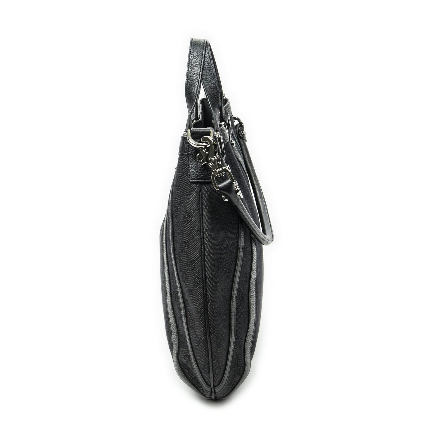 Gucci Convertible Tote Black Denim GG — view 3