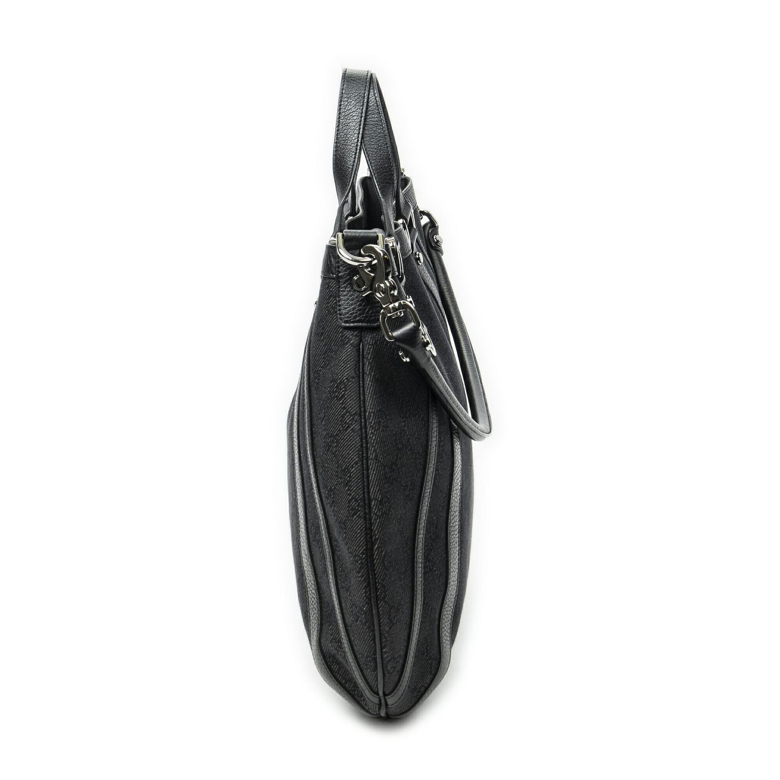 Gucci Convertible Tote Black Denim GG — view 3