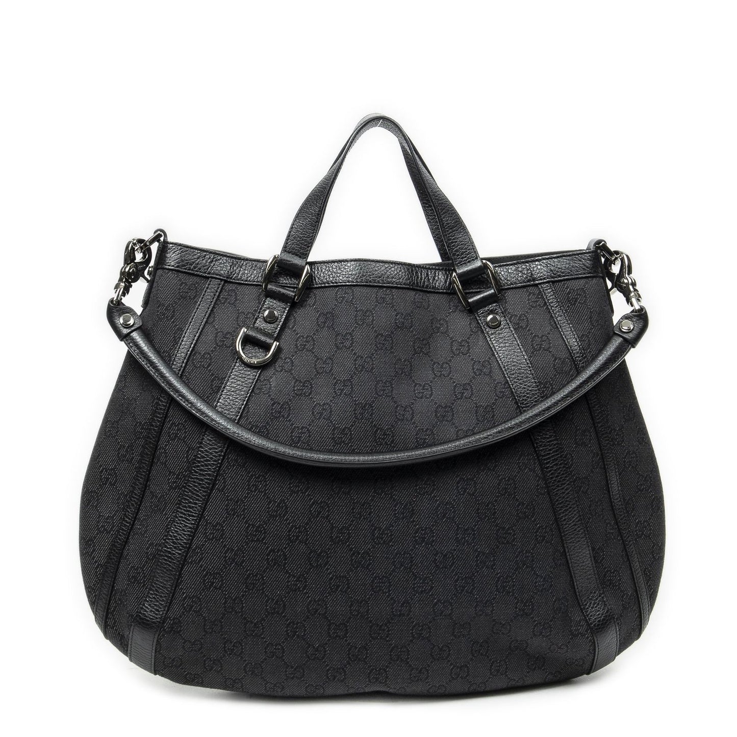 Gucci Convertible Tote Black Denim GG — view 5