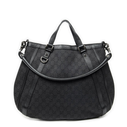 Gucci Convertible Tote Black Denim GG — view 5