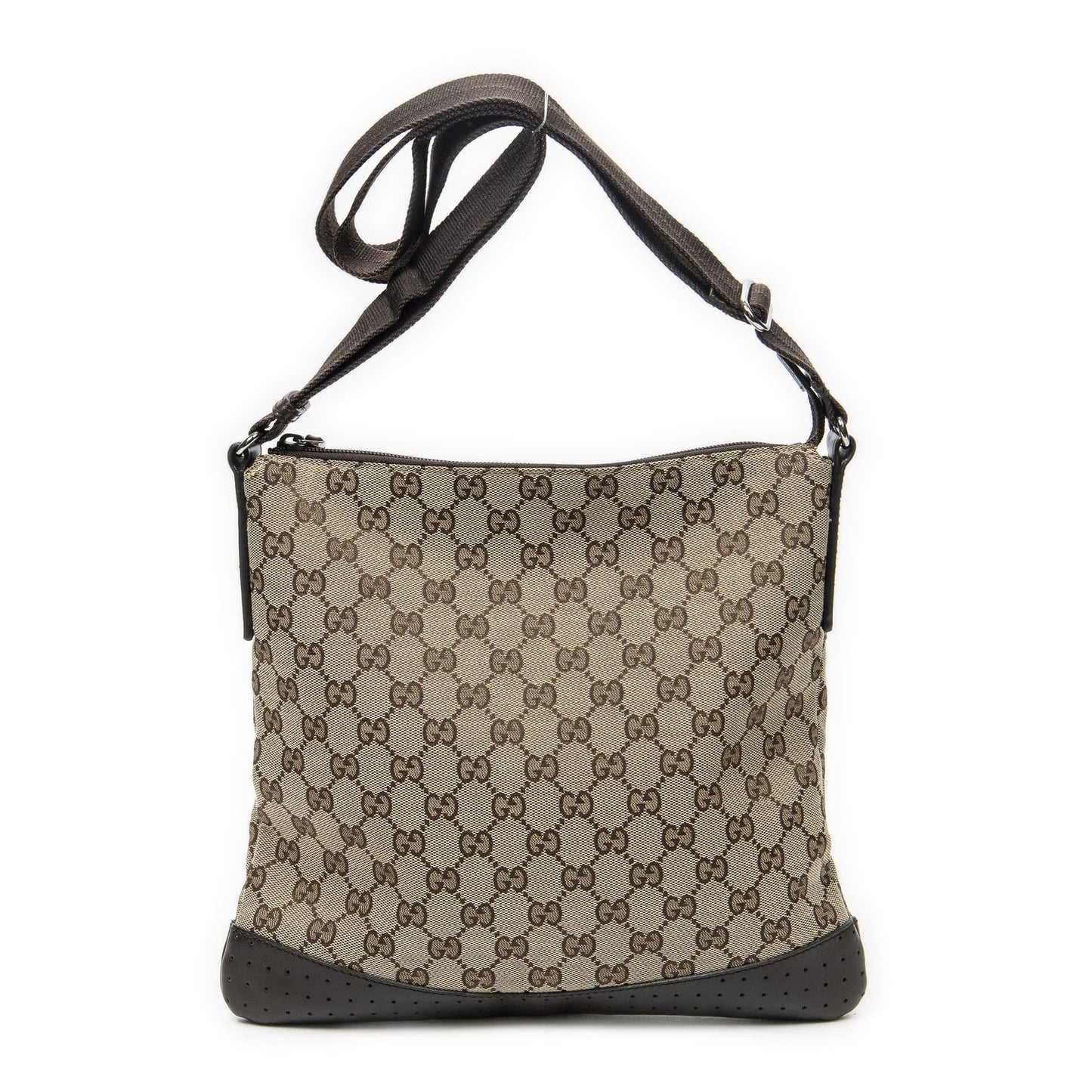 Gucci Web Media Messenger Brown Beige GG Canvas — view 5