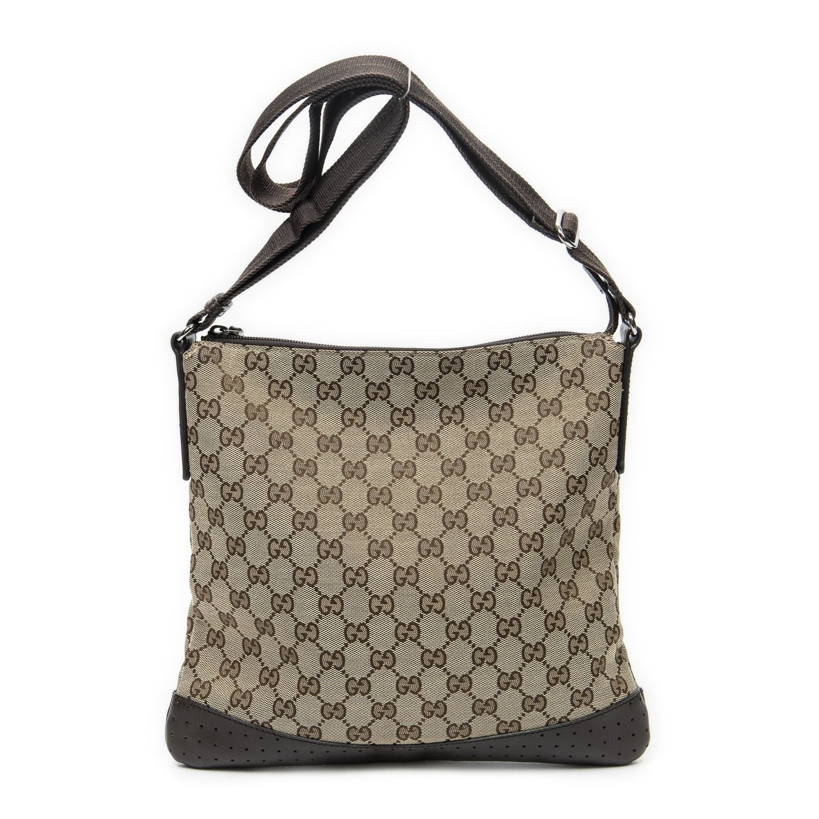 Gucci Web Media Messenger Brown Beige GG Canvas — view 5