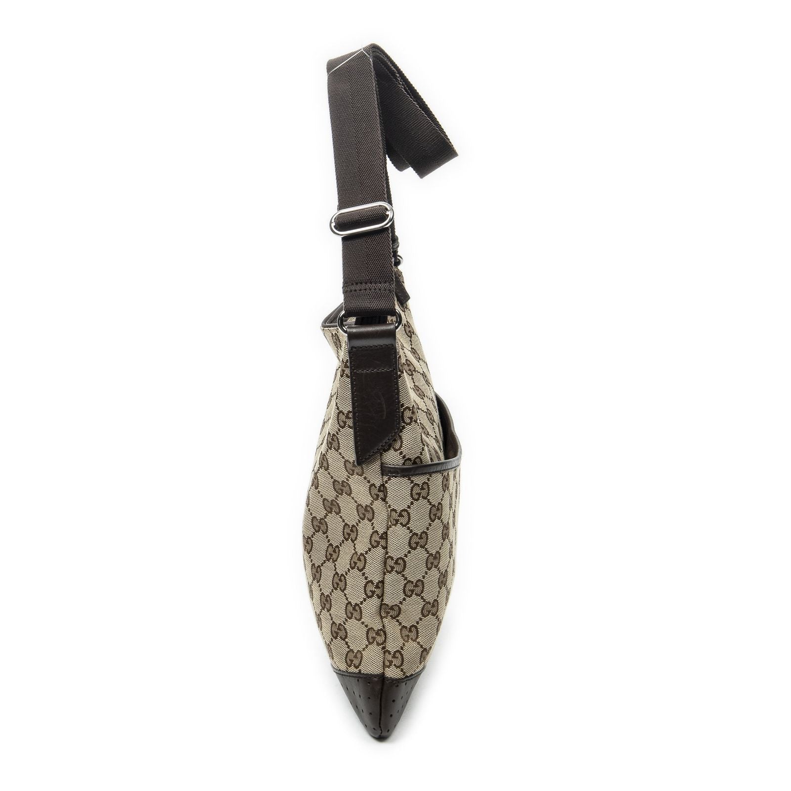 Gucci Web Media Messenger Brown Beige GG Canvas — view 4