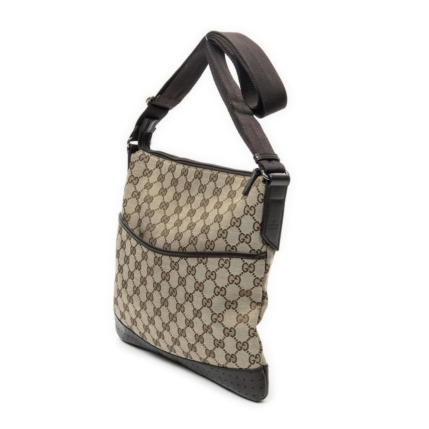 Gucci Web Media Messenger Brown Beige GG Canvas — view 2