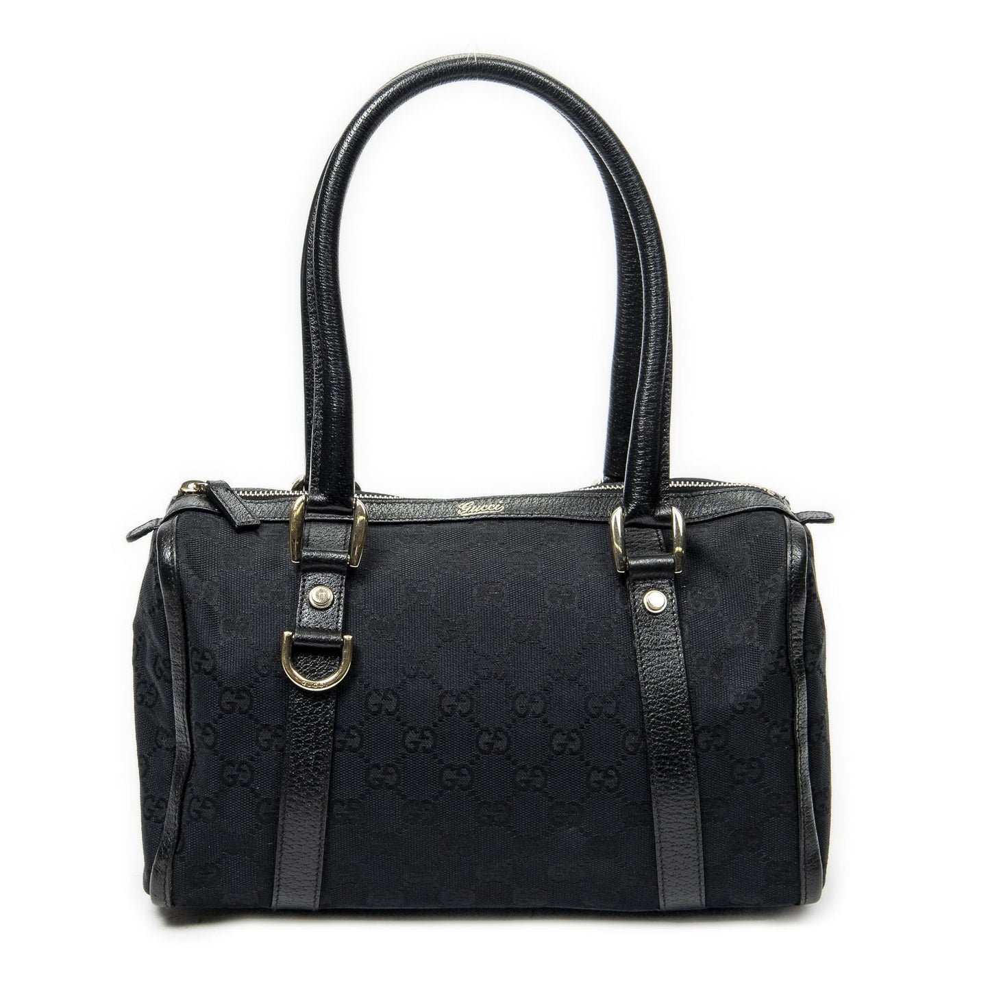 Gucci Abbey Boston Black GG Canvas Messenger