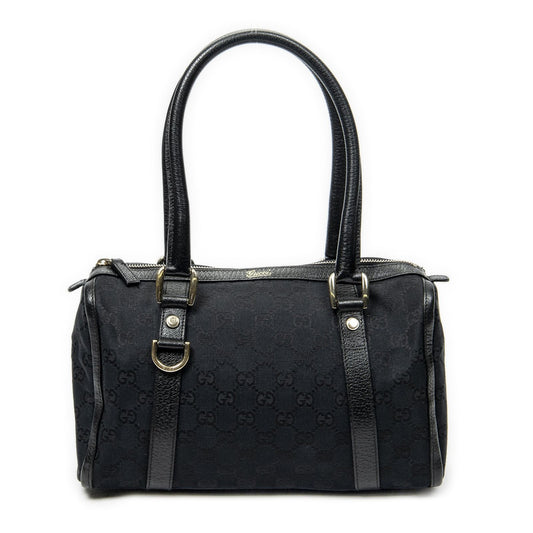 Gucci Abbey Boston Black GG Canvas Messenger