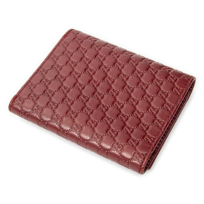 Gucci Compact Bifold Wallet Red Guccissima — view 2