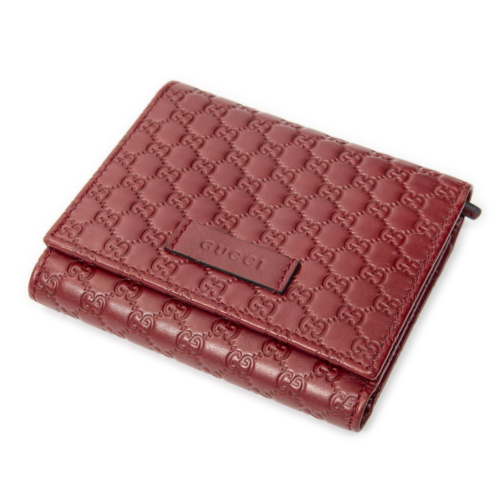 Gucci Compact Bifold Wallet Red Guccissima
