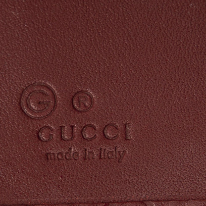 Gucci Compact Bifold Wallet Red Guccissima — view 5