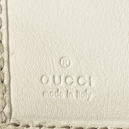 Gucci Compact Bifold Wallet Ivory Guccissima — view 5