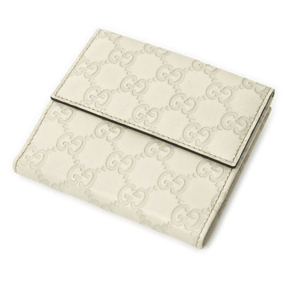Gucci Compact Bifold Wallet Ivory Guccissima — view 2