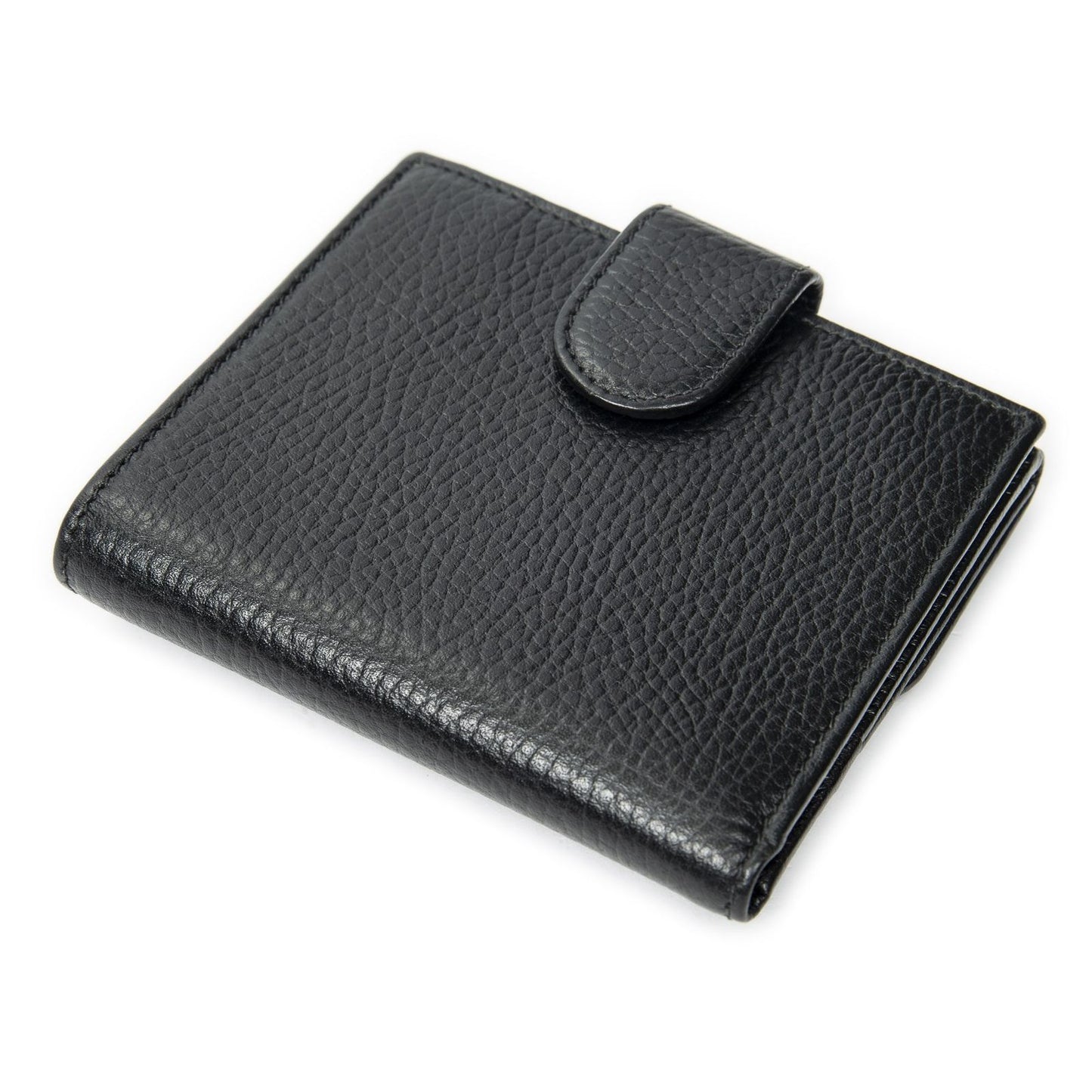 Gucci Interlocking Compact French Wallet Black Gray Calfskin Leather — view 2