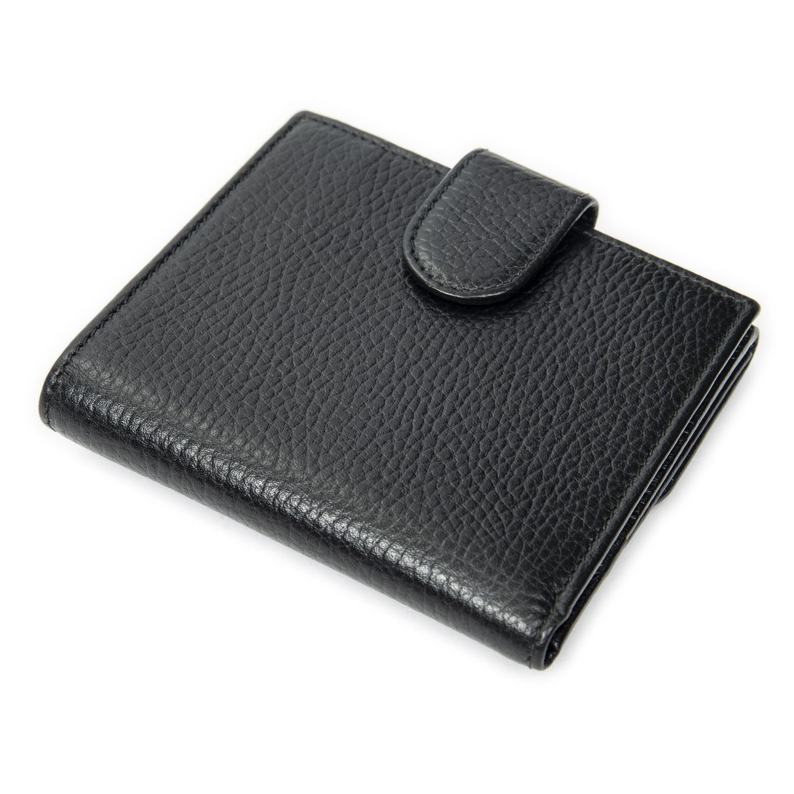 Gucci Interlocking Compact French Wallet Black Gray Calfskin Leather — view 2