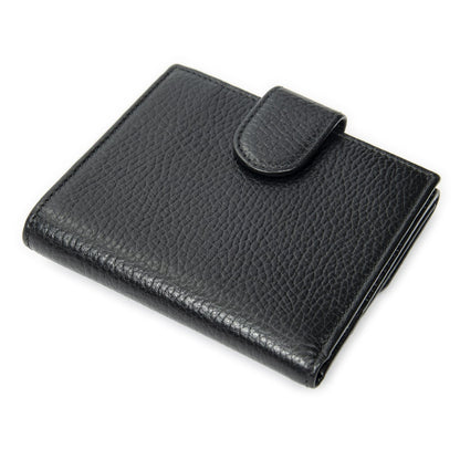 Gucci Interlocking Compact French Wallet Black Gray Calfskin Leather — view 2