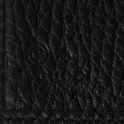 Gucci Interlocking Compact French Wallet Black Gray Calfskin Leather — view 5