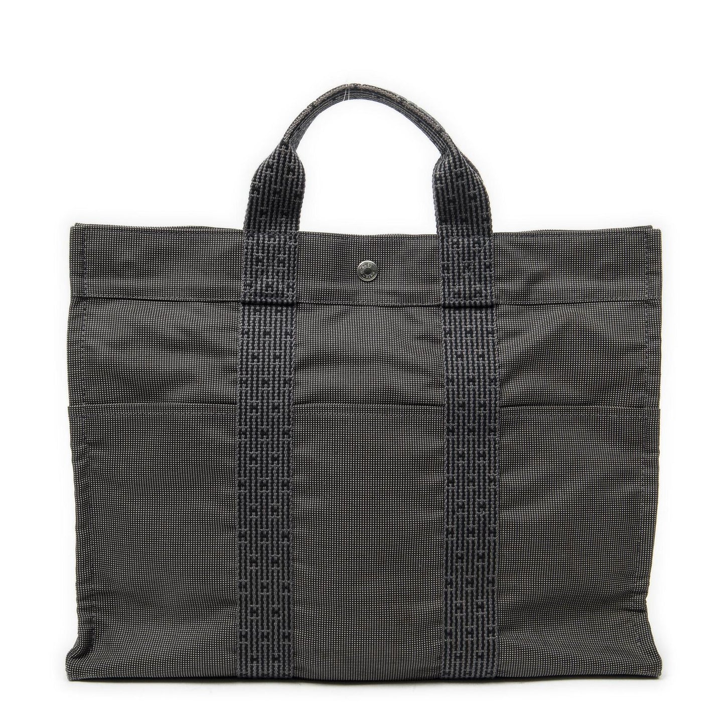 Hermes Her Line Tote Gray Canvas