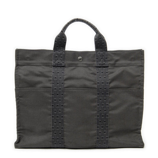Hermes Her Line Tote Gray Canvas