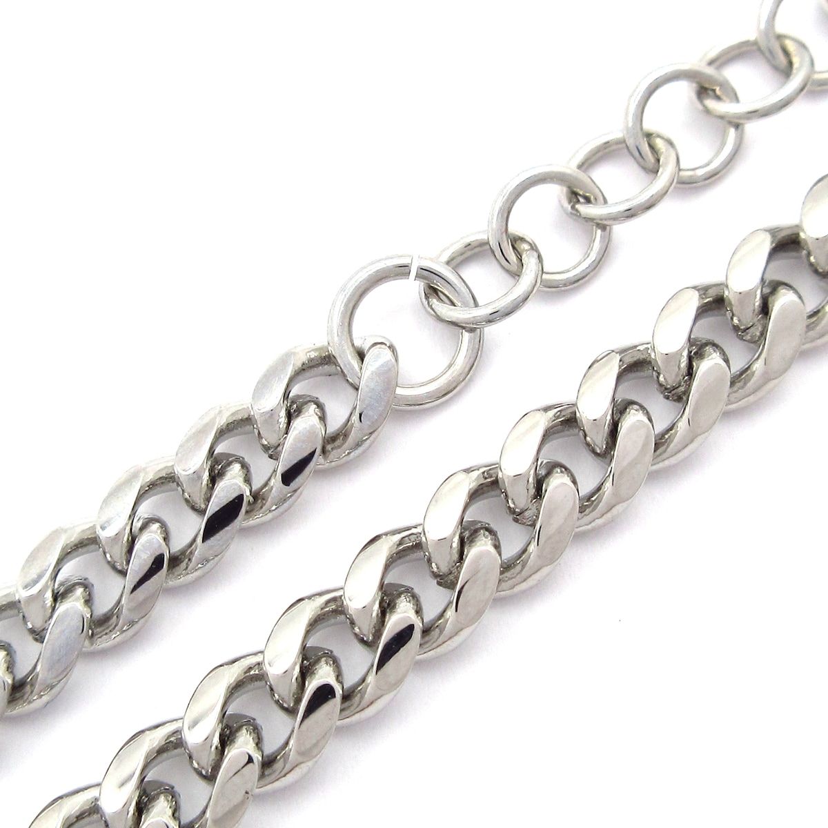 Chanel Choker CC Logo Silver White Clear Chain Necklace — view 6