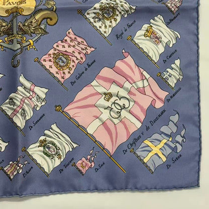 Hermes Scarf Silk Pavois Flag Blue — view 4
