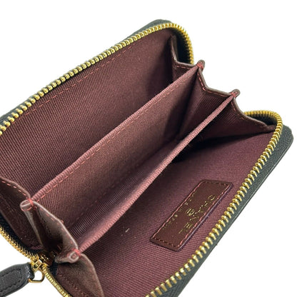 Chanel Coin Case Quilted Black Gold CC Logo Zip Around Lambskin — view 3