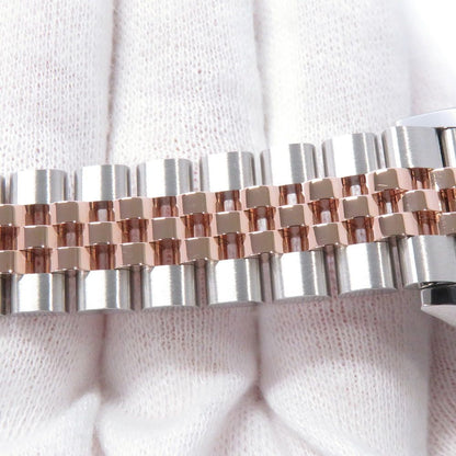 Rolex Datejust SS 18k Pink Gold Watch Olive Green Dial — view 4
