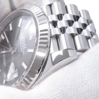 Rolex Datejust 41 SS 18k White Gold Roulette Watch Calf Dial — view 5