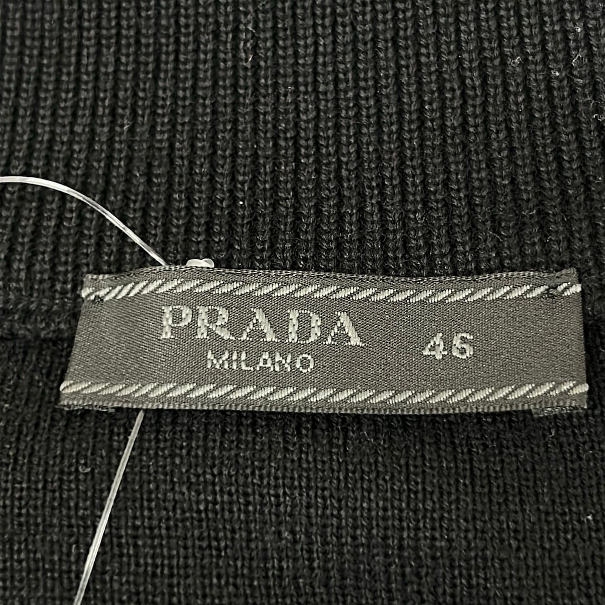 Prada Jacket 46 S Black Long Sleeve Zip Up Spring Autumn Wool — view 3