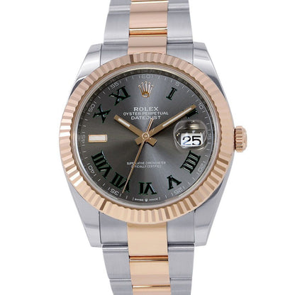 Rolex Datejust 41 SS 18k Pink Gold Watch Calf Dial