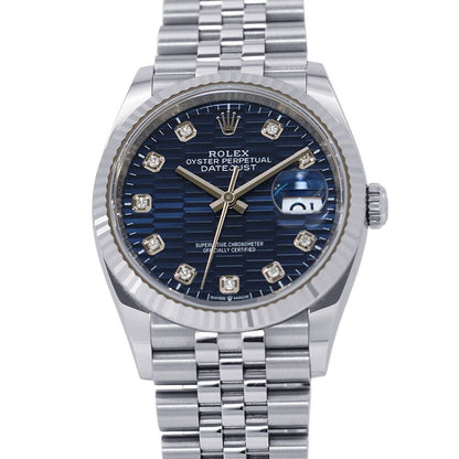 Rolex Datejust 36 Roulette Blue Full Ted Dial Diamond