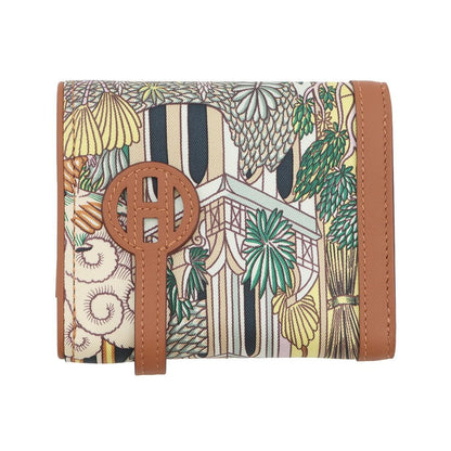 Hermes Bifold Wallet Avec Soie Compact Animapolis Gold Multi Color Silver Swift — view 3