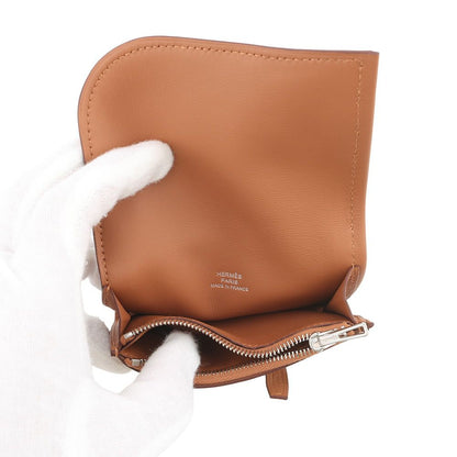 Hermes Bifold Wallet Avec Soie Compact Animapolis Gold Multi Color Silver Swift — view 5