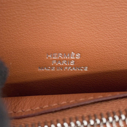 Hermes Bifold Wallet Avec Soie Compact Animapolis Gold Multi Color Silver Swift — view 9