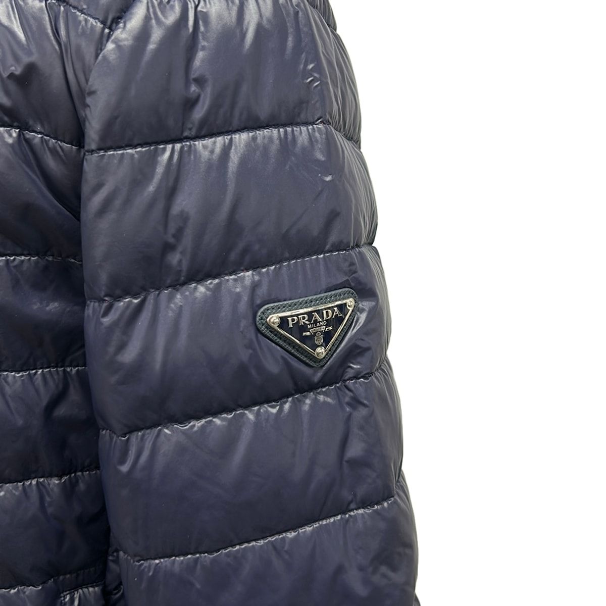 Prada Down Jacket 46 S Navy Long Sleeve Zip Up Winter — view 6