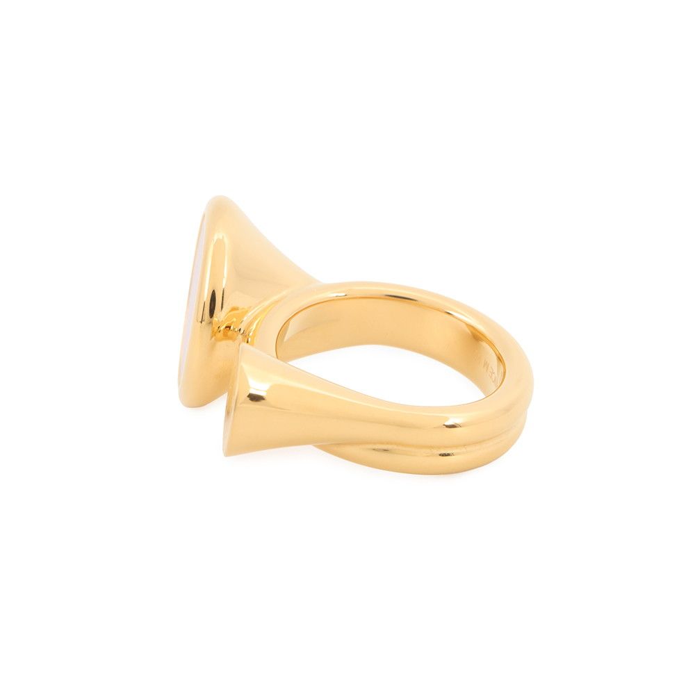 Hermes Ring Col Horn Motif Movper Gold Metal Swift — view 2