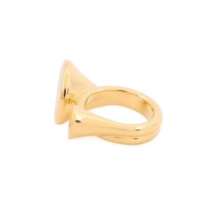 Hermes Ring Col Horn Motif Movper Gold Metal Swift — view 2