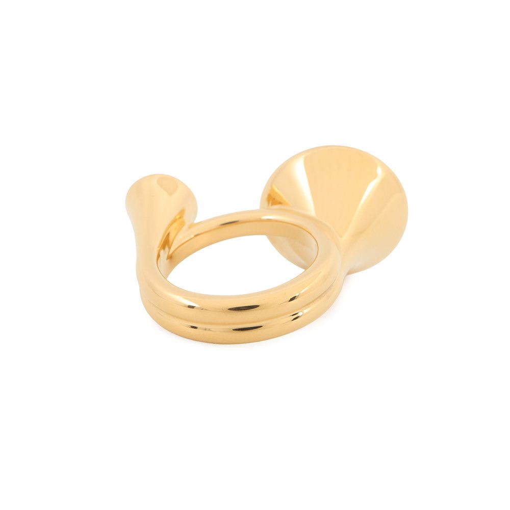 Hermes Ring Col Horn Motif Movper Gold Metal Swift — view 3