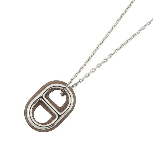 Hermes Necklace Chaine D'ancre Etoupe Silver Swift