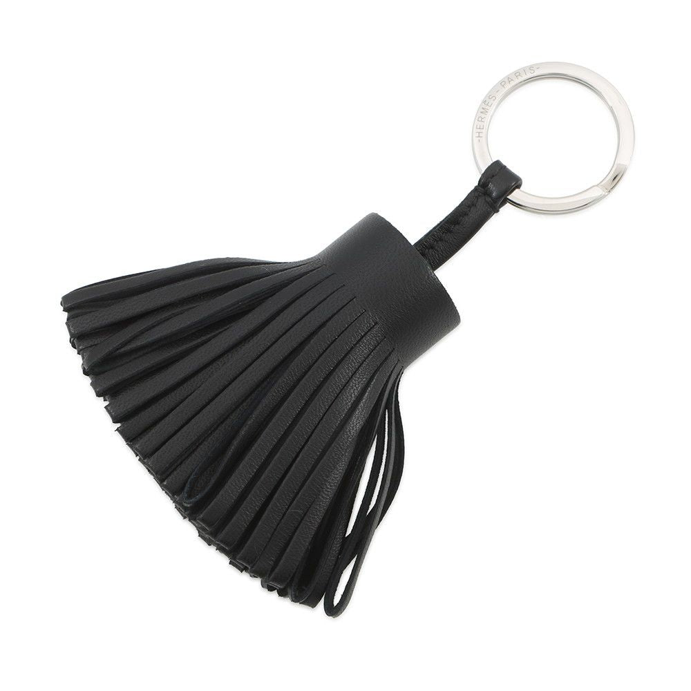 Hermes Key Holder Carmen Black Silver Lambskin — view 3