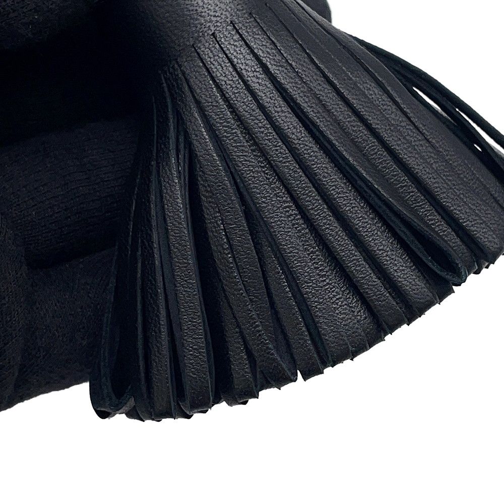 Hermes Key Holder Carmen Black Silver Lambskin — view 6