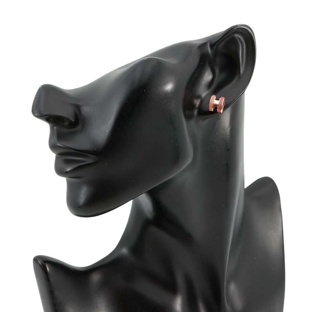 Hermes Earrings Mini Pop Lo Cover le Beauty Pink Gold — view 4