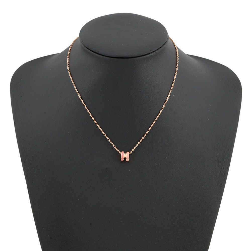 Hermes Necklace Mini Pop Lo Cover le Beauty Pink Gold — view 4