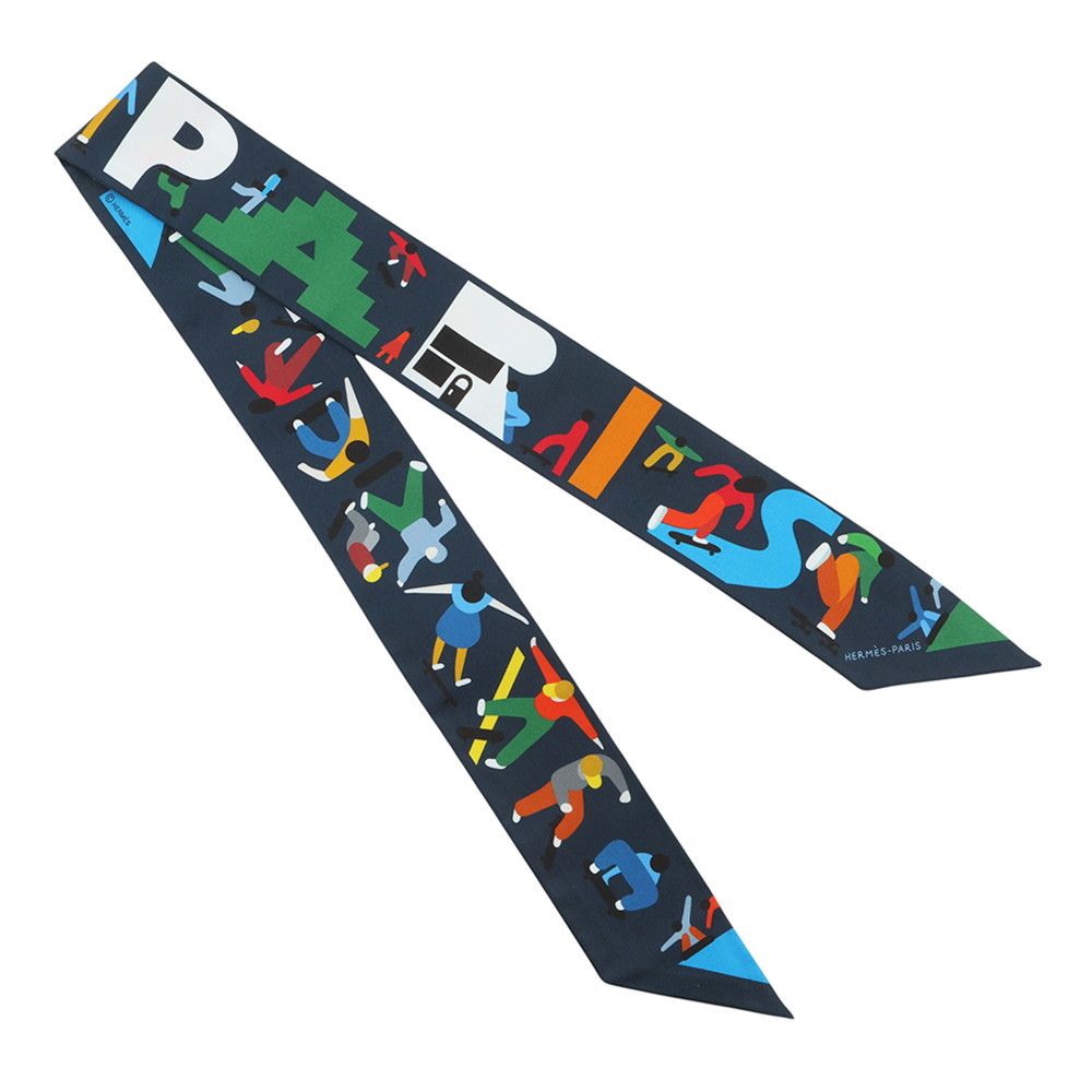 Hermes Scarf Twilly Figure Libre Silk — view 3