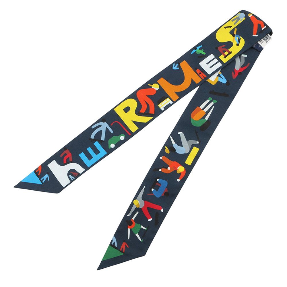 Hermes Scarf Twilly Figure Libre Silk — view 2
