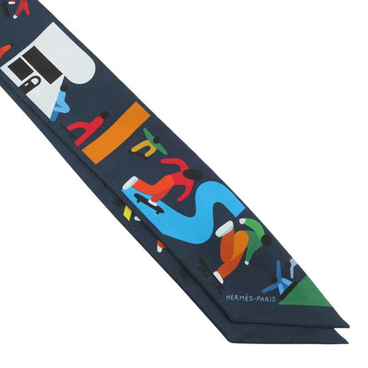 Hermes Scarf Twilly Figure Libre Silk — view 4
